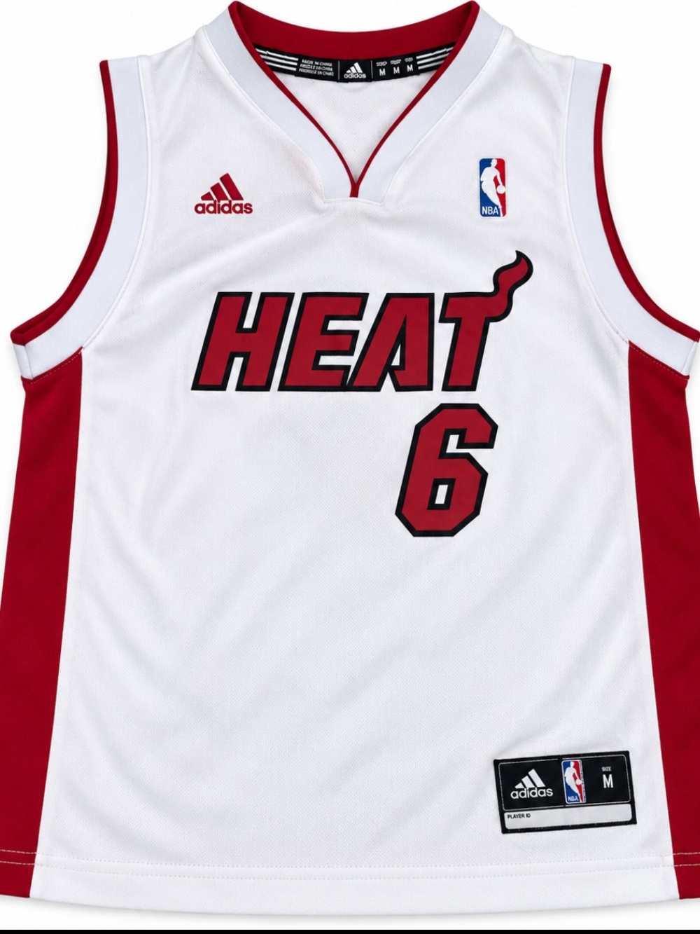 Adidas LeBron James #6 Miami Heat NBA Youth Medium Jersey